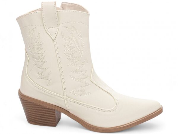 Bota Texana Country Off White Cano Baixo Salto Torricella AVS 500-559B