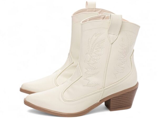 Bota Texana Country Off White Cano Baixo Salto Torricella AVS 500-559B