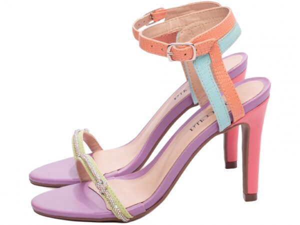 Sandália Feminina Salto Alto Fino Roxo Torricella AVS 301.01A