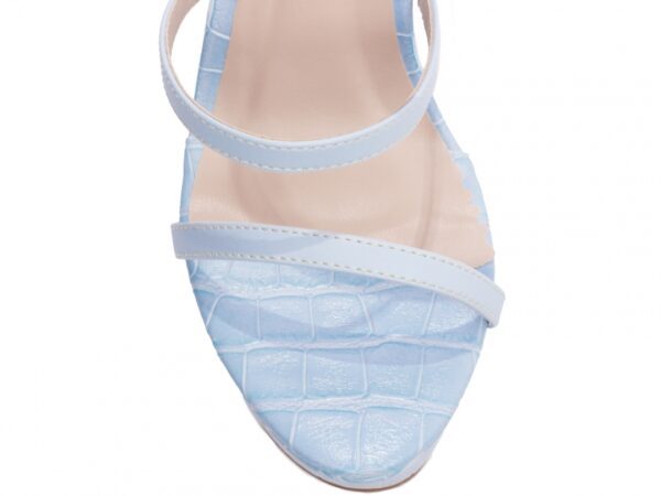 Sandália Meia Pata Feminina Salto Fino Azul AVS 1.204C
