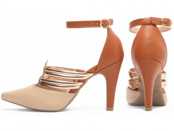 Sandália Scarpin Bege Noiva Sapato Salto Torricella AVS 66082D