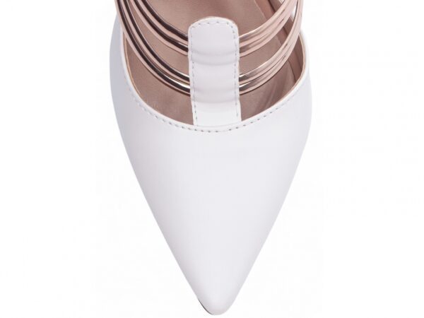 Sandália Scarpin Branco Noiva Sapato Salto Médio Torricella AVS 66082A