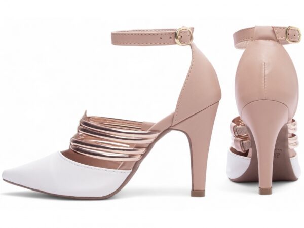 Sandália Scarpin Branco Noiva Sapato Salto Médio Torricella AVS 66082A