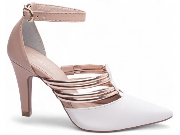 Sandália Scarpin Branco Noiva Sapato Salto Médio Torricella AVS 66082A