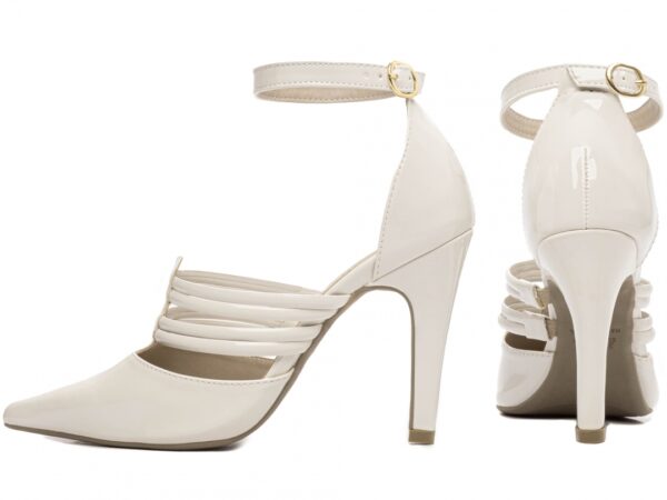 Sandália Scarpin Off White Noiva Sapato Torricella AVS 66082H