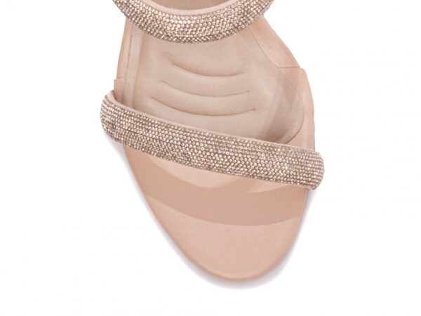 Sandália Tamanco Feminino Salto Grosso Strass 8099B