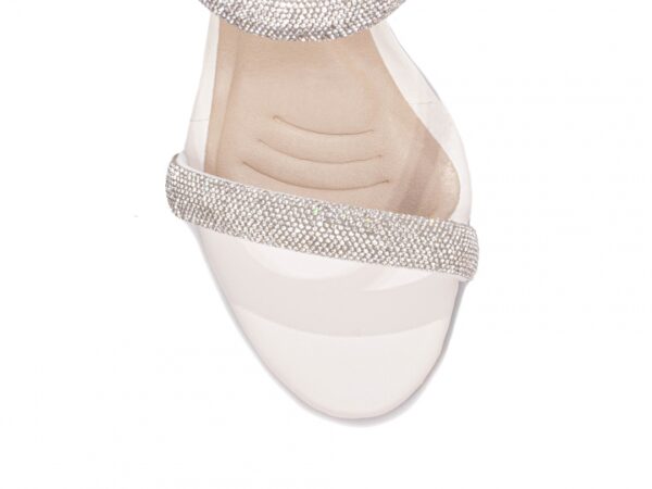 Sandália Tamanco Feminino Salto Grosso Strass AVS 8099C