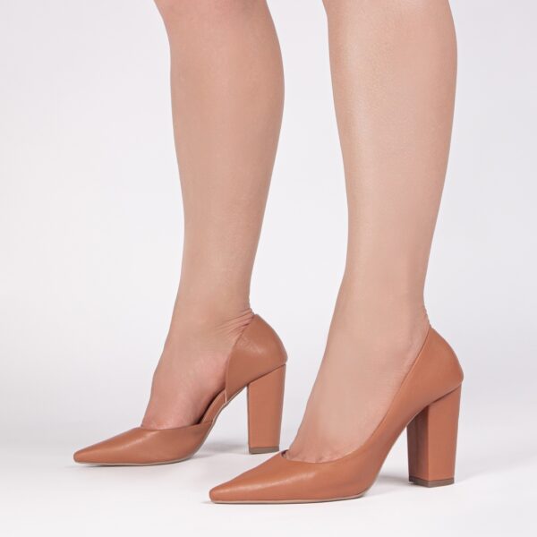Sapato Scarpin Abertura Lateral Salto Alto Grosso AVS 65-05E