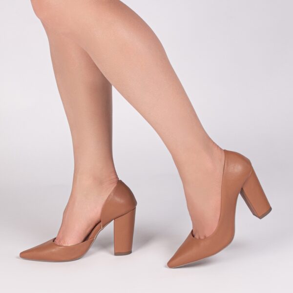 Sapato Scarpin Abertura Lateral Salto Alto Grosso AVS 65-05E