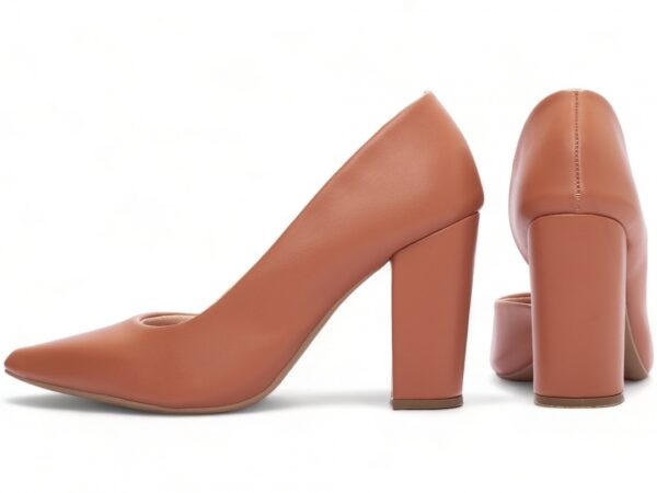 Sapato Scarpin Abertura Lateral Salto Alto Grosso AVS 65-05E