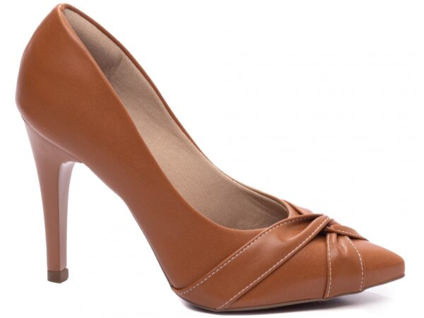 Sapato Scarpin Bico Fino Caramelo Salto Torricella AVS 9200-113B