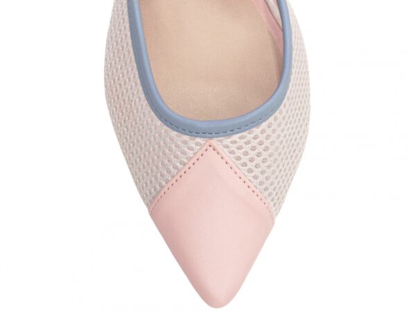 Sapato Scarpin Calçado Azul Branco Salto Alto Torricella AVS 66090