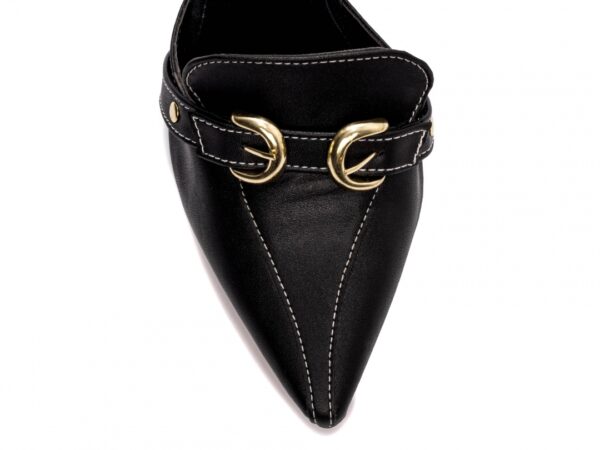 Sapato Scarpin Mule Salto Alto Fino Preto AVS 67055A