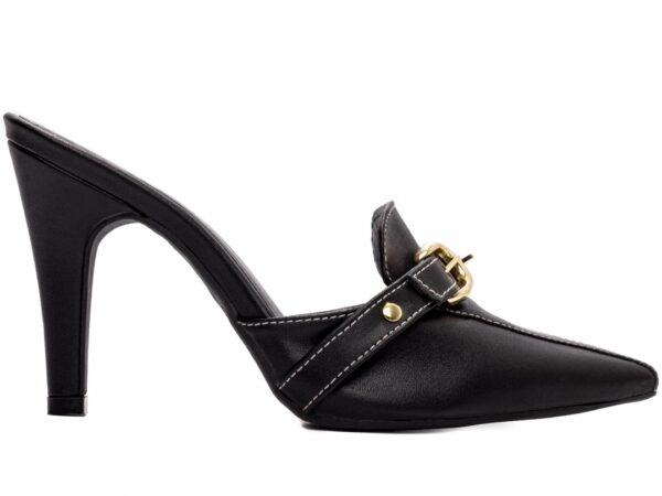 Sapato Scarpin Mule Salto Alto Fino Preto AVS 67055A
