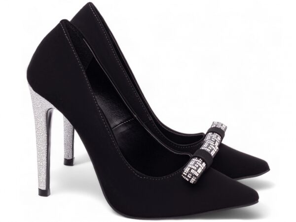 Sapato Scarpin Nobuck Preto Salto 12 Torricella AVS 80013A