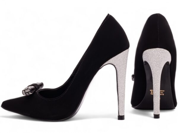 Sapato Scarpin Nobuck Preto Salto 12 Torricella AVS 80013A