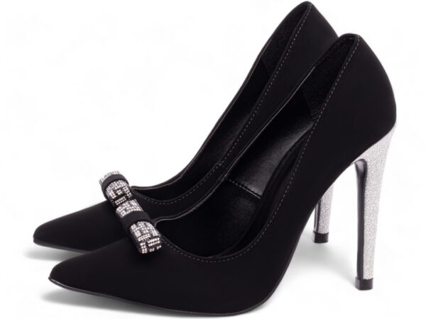 Sapato Scarpin Nobuck Preto Salto 12 Torricella AVS 80013A