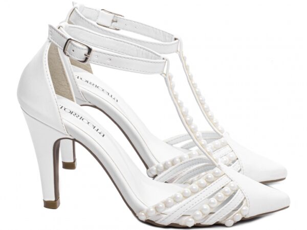 Sapato Scarpin Noiva Branco Salto Medio Casamento Torricella AVS 67062A