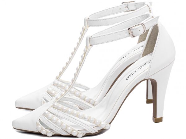 Sapato Scarpin Noiva Branco Salto Medio Casamento Torricella AVS 67062A