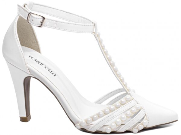 Sapato Scarpin Noiva Branco Salto Medio Casamento Torricella AVS 67062A