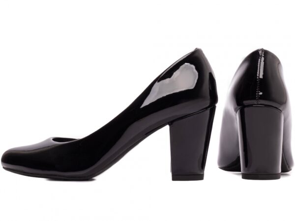 Sapato Scarpin Saltinho Bico Redondo Preto Torricella 700A