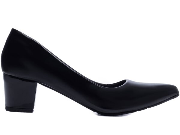 Sapato Scarpin Salto Bloco Grosso Baixo Preto AVS 7050-01A_AR