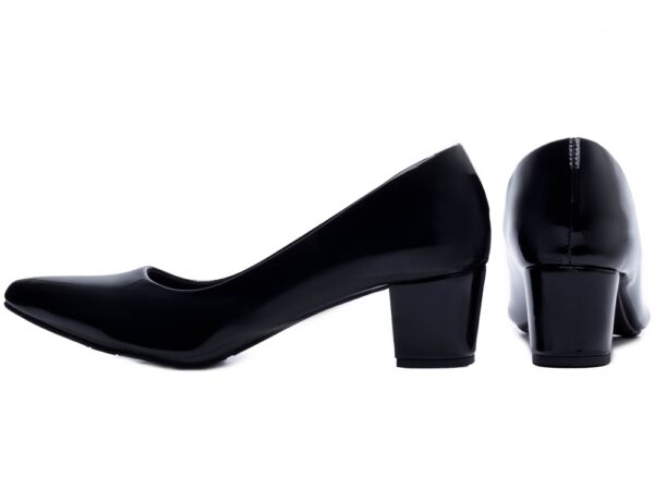 Sapato Scarpin Salto Bloco Grosso Baixo Preto AVS 7050-01A_AR