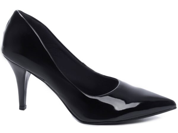 Sapato Scarpin Salto Fino Verniz Preto 8000-02A_AR