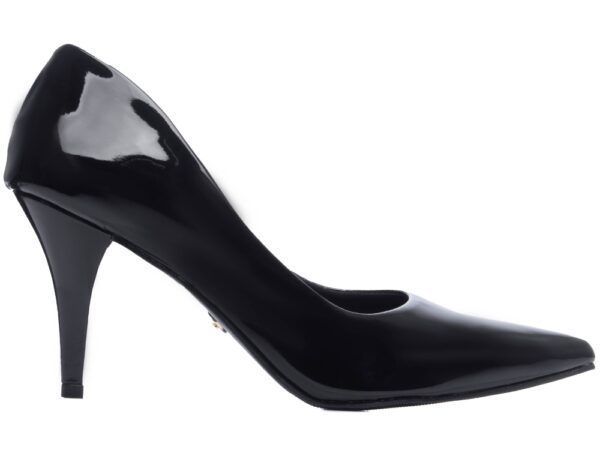 Sapato Scarpin Salto Fino Verniz Preto 8000-02A_AR