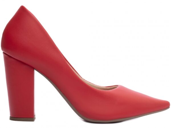 Sapato Scarpin Salto Médio Quadrado Bico Fino 65-01G