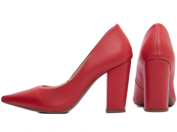 Sapato Scarpin Salto Médio Quadrado Bico Fino 65-01G