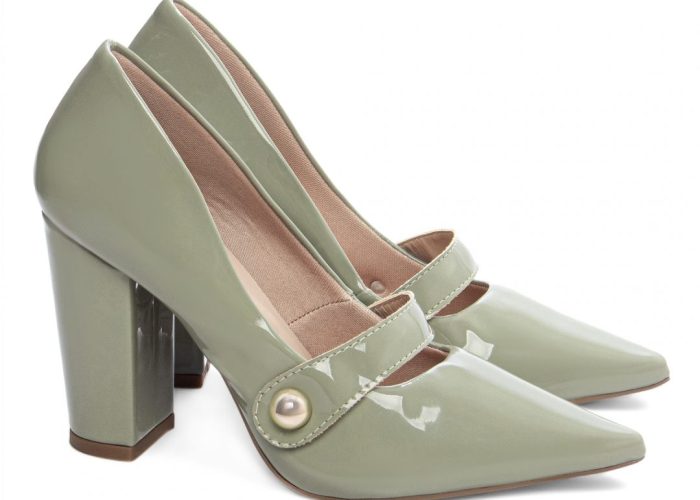 Sapato Scarpin Salto Alto Quadrado Verde Torricella AVS 65-13E