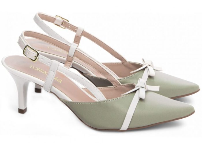 Sapato Scarpin Salto Baixo Fino Verde Torricella AVS 600.12B