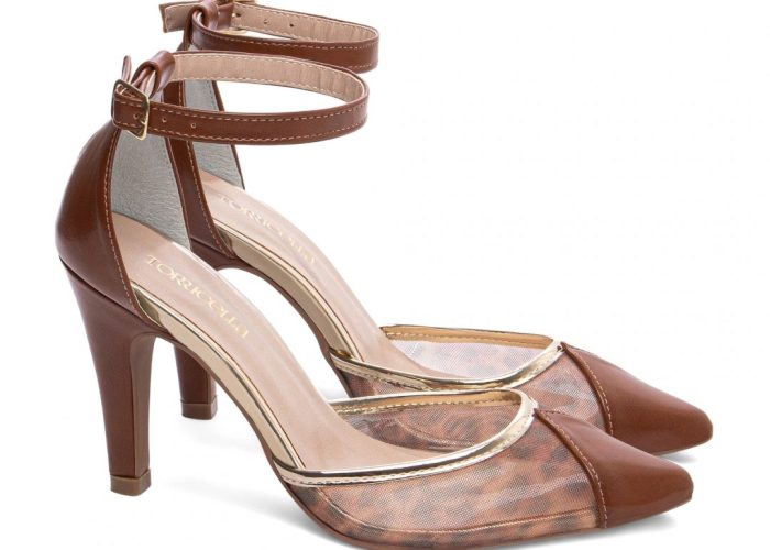 Sapato Scarpin Salto Bico Fino Caramelo Torricella AVS 68002B