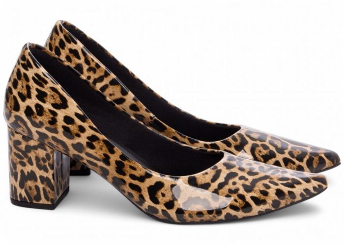 Sapato Scarpin Salto Bico Fino Manchado Torricella AVS 601H